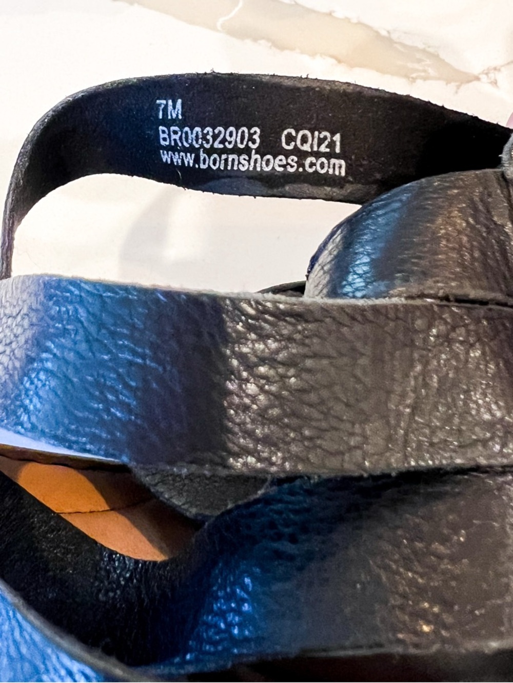 Born Iwa Black Leather Woven Buckle Sandals Womens Sz 7 M - Picture 15 of 16